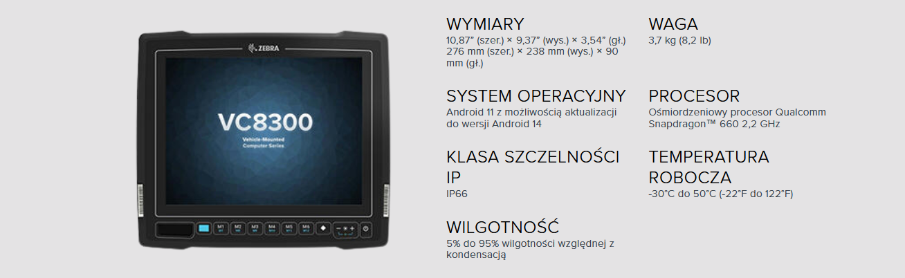 NOWOŚĆ od firmy Zebra – komputer pokładowy VC8300 10” - IBCS Poland - systemy logistyczne - zebra tracking device